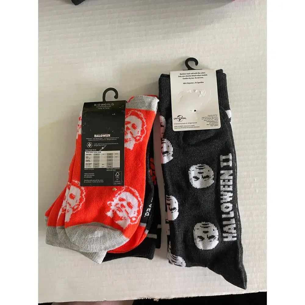 3 PAIR HORROR MOVIE HALLOWEEN MICHAEL MYERS  HALLOWEEN SOCKS NEW